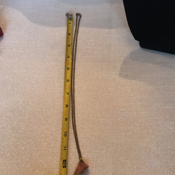 Gold tone boho necklace fashion jewelry w/stone - Picture 3 of 6